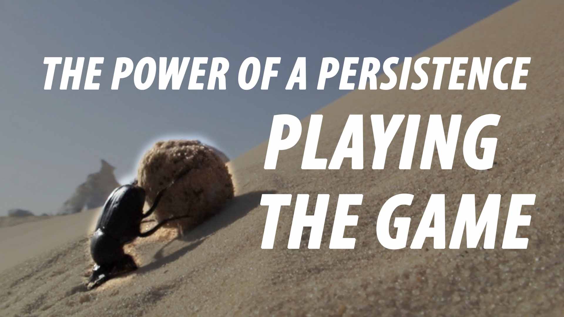 THE POWER OF A PERSISTENCE - PLAYING THE GAME